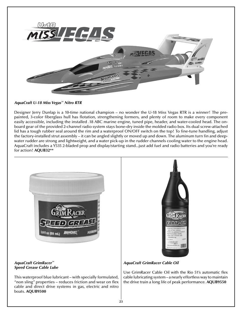 AquaCraft Rio 51 User Manual | Page 23 / 24