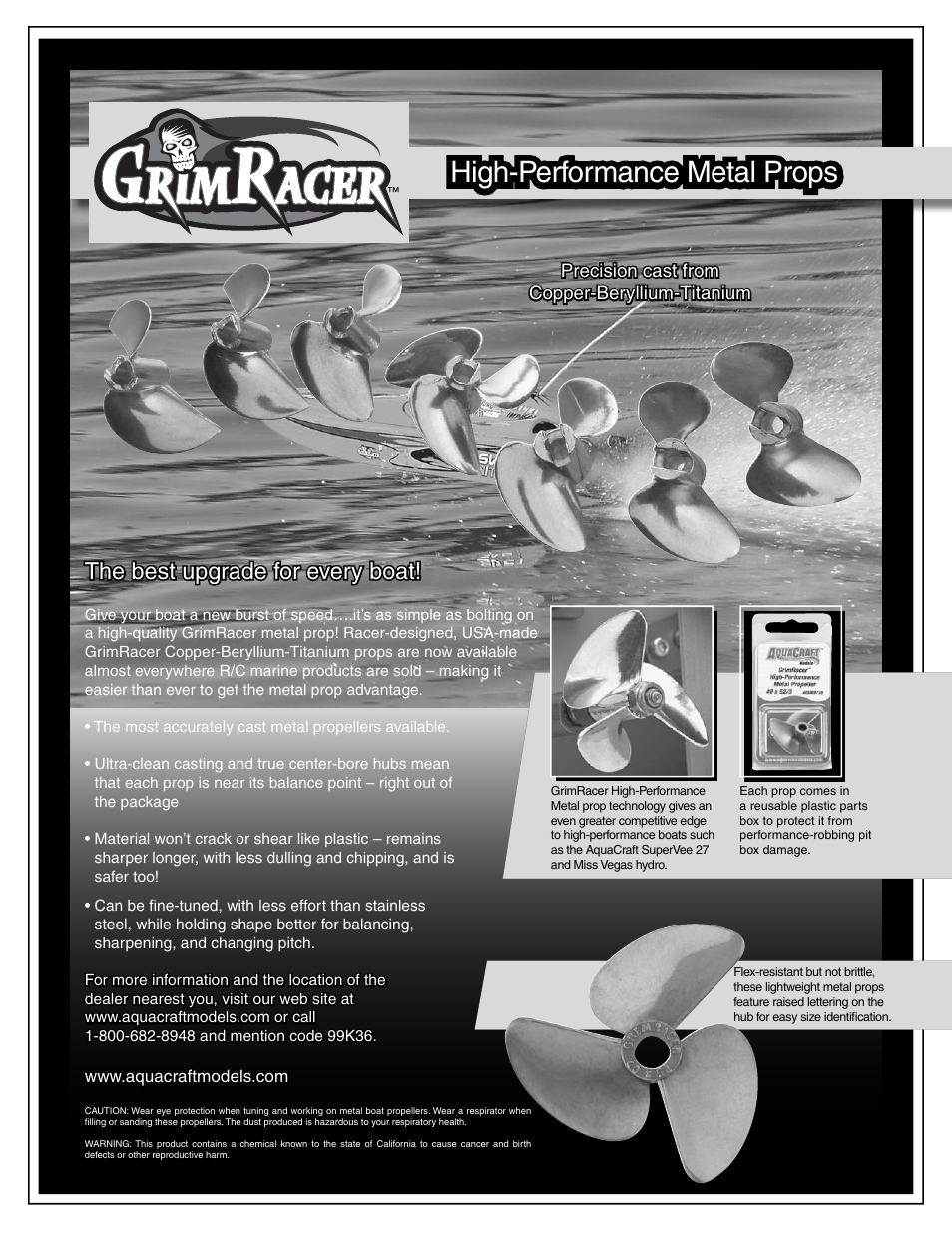 High-performance metal props, The best upgrade for every boat | AquaCraft Rio 51 User Manual | Page 24 / 24