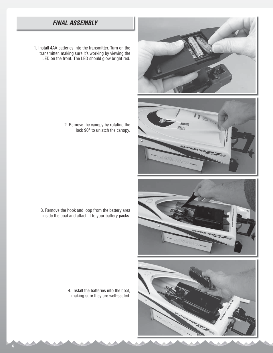 Final assembly | AquaCraft SuperVee 27R User Manual | Page 4 / 16