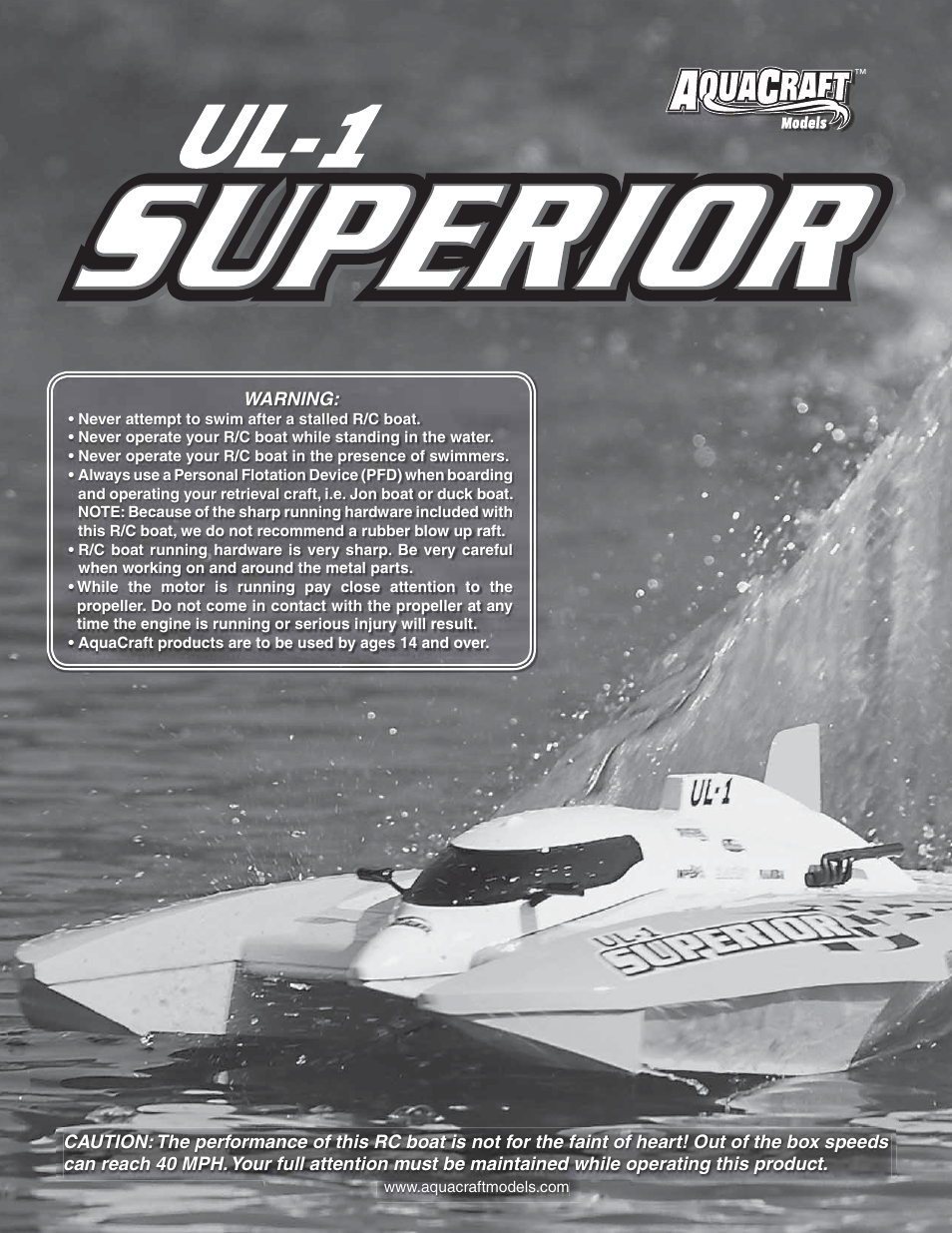 AquaCraft UL-1 Superior User Manual | 12 pages