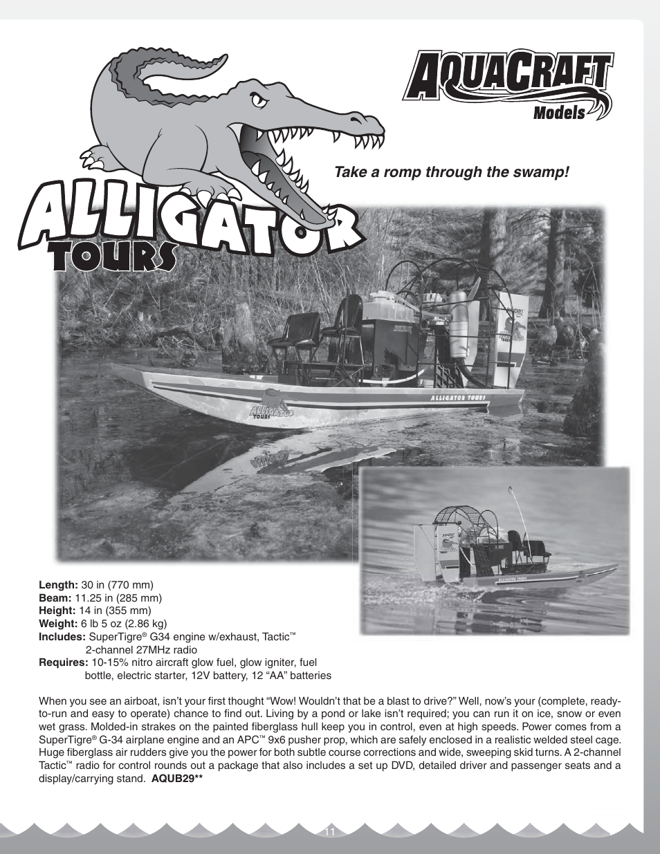 Take a romp through the swamp | AquaCraft UL-1 Superior User Manual | Page 11 / 12