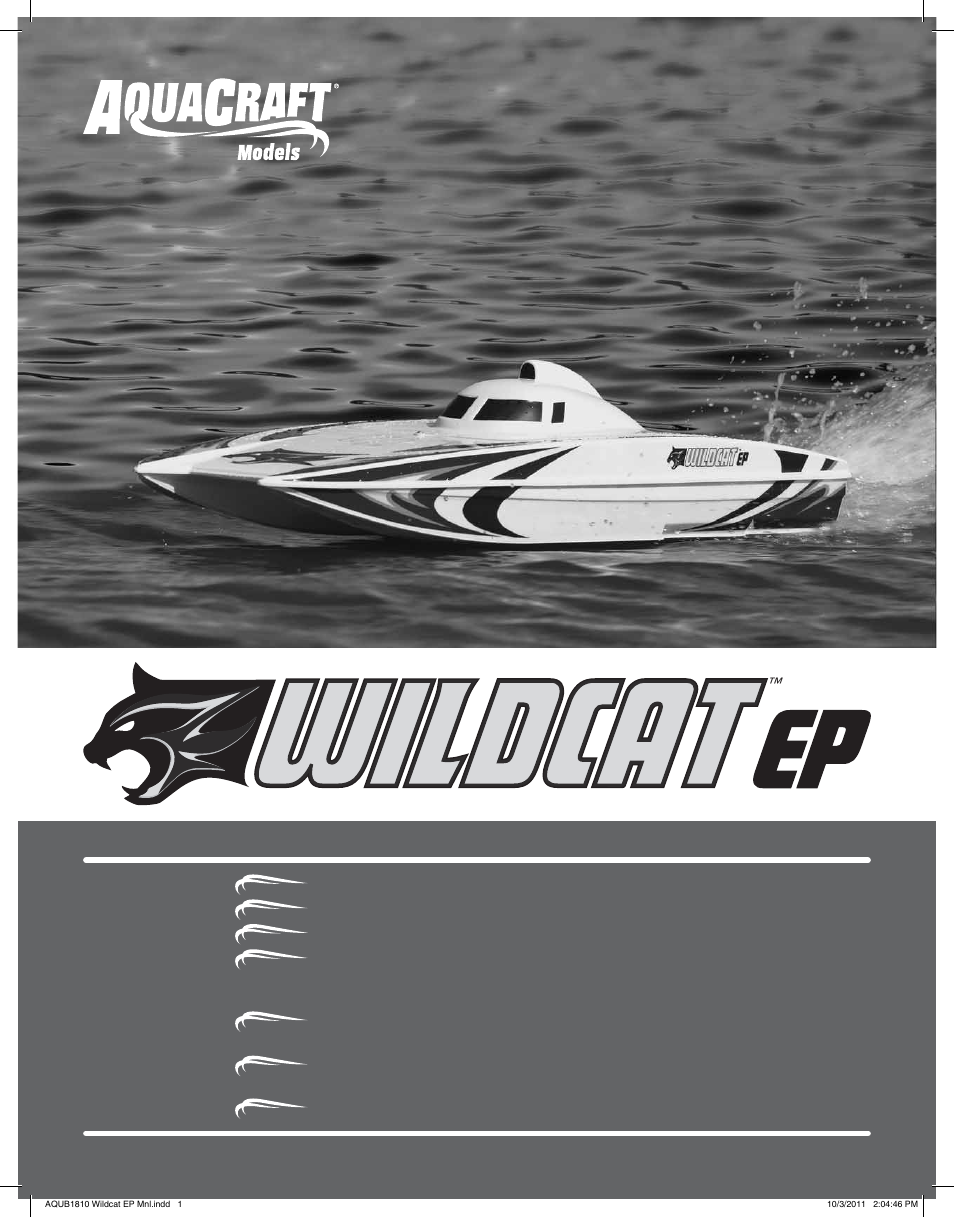 AquaCraft Wildcat User Manual | 8 pages