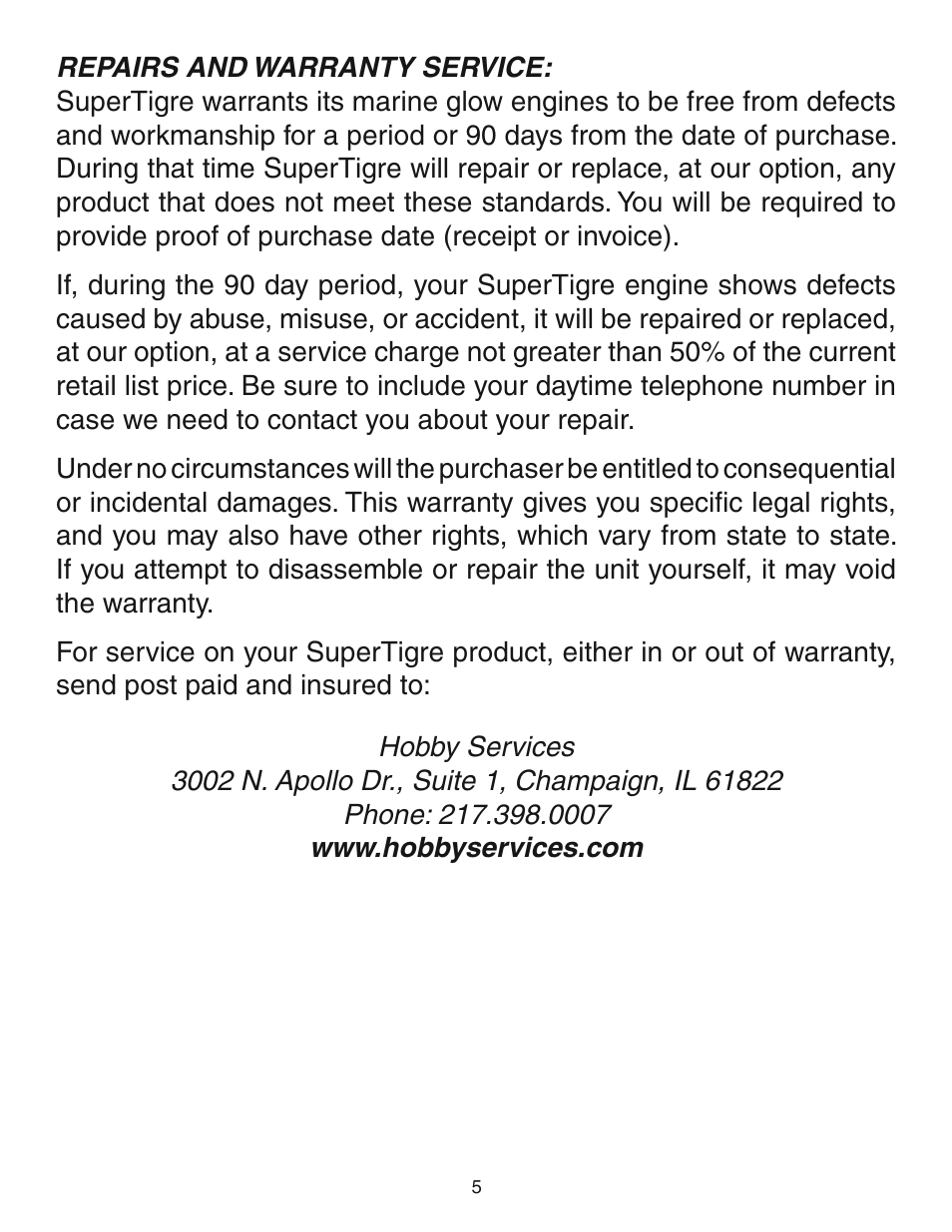 AquaCraft 27 Rear Exhaust Airboat Engine User Manual | Page 5 / 8