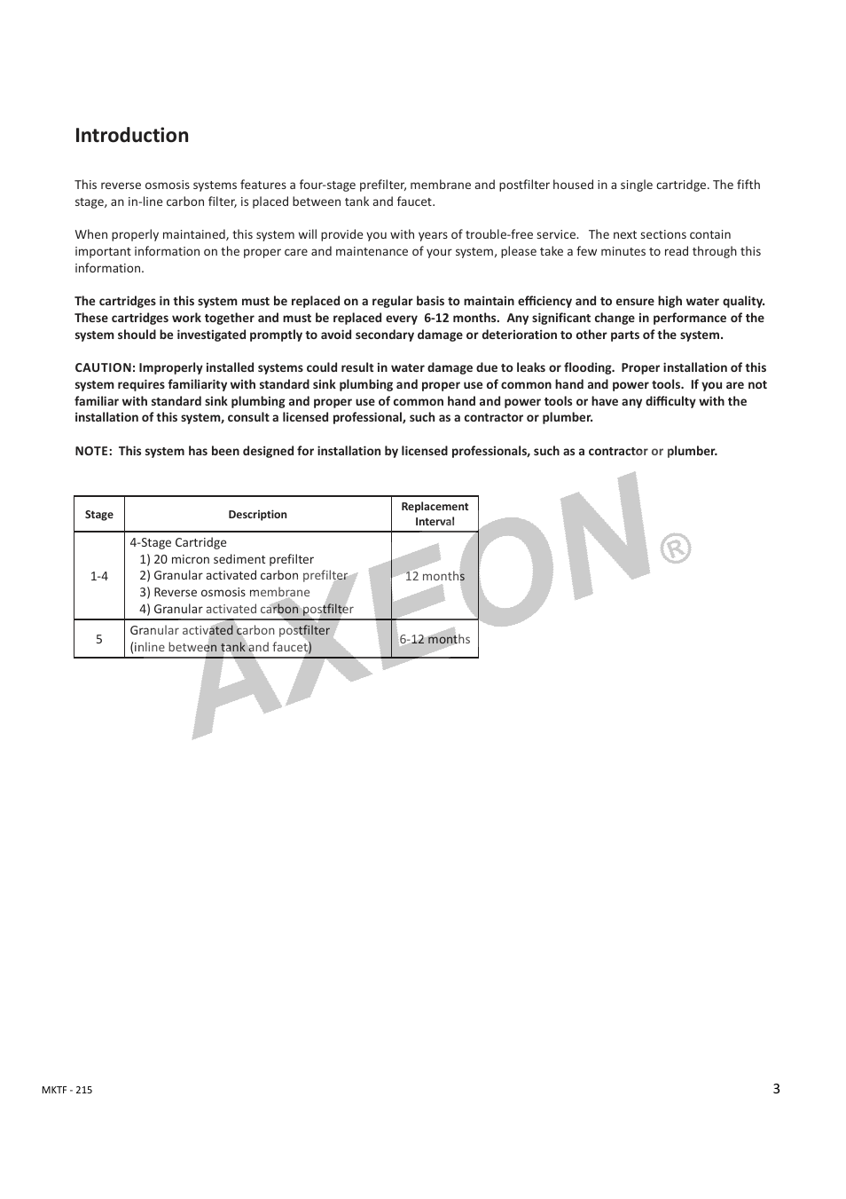 Introduction | AXEON CRO-Series User Manual | Page 3 / 10