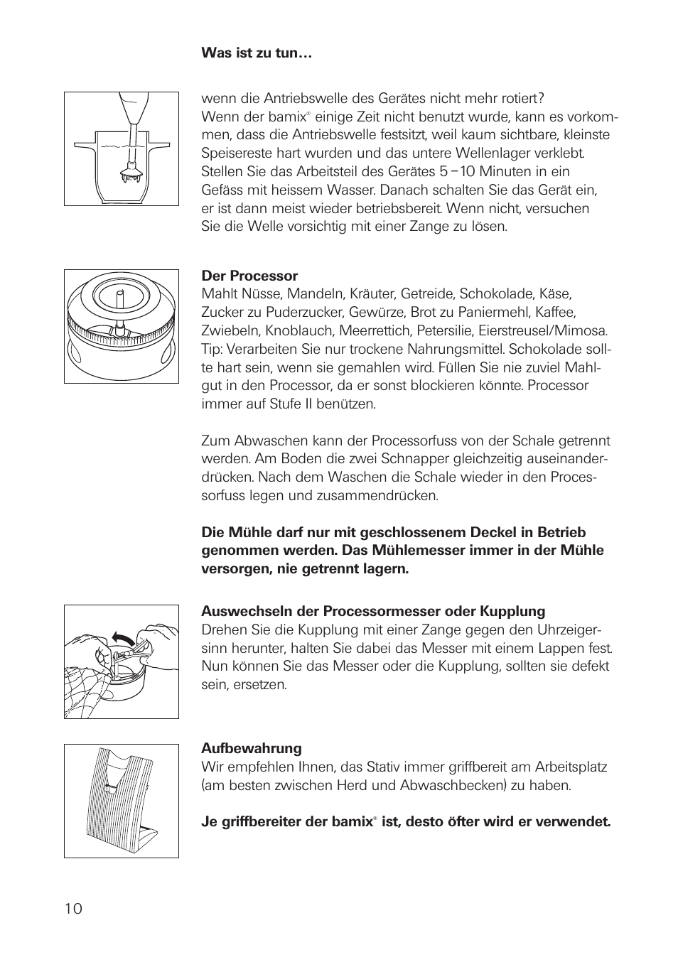 bamix SwissLine User Manual | Page 10 / 40