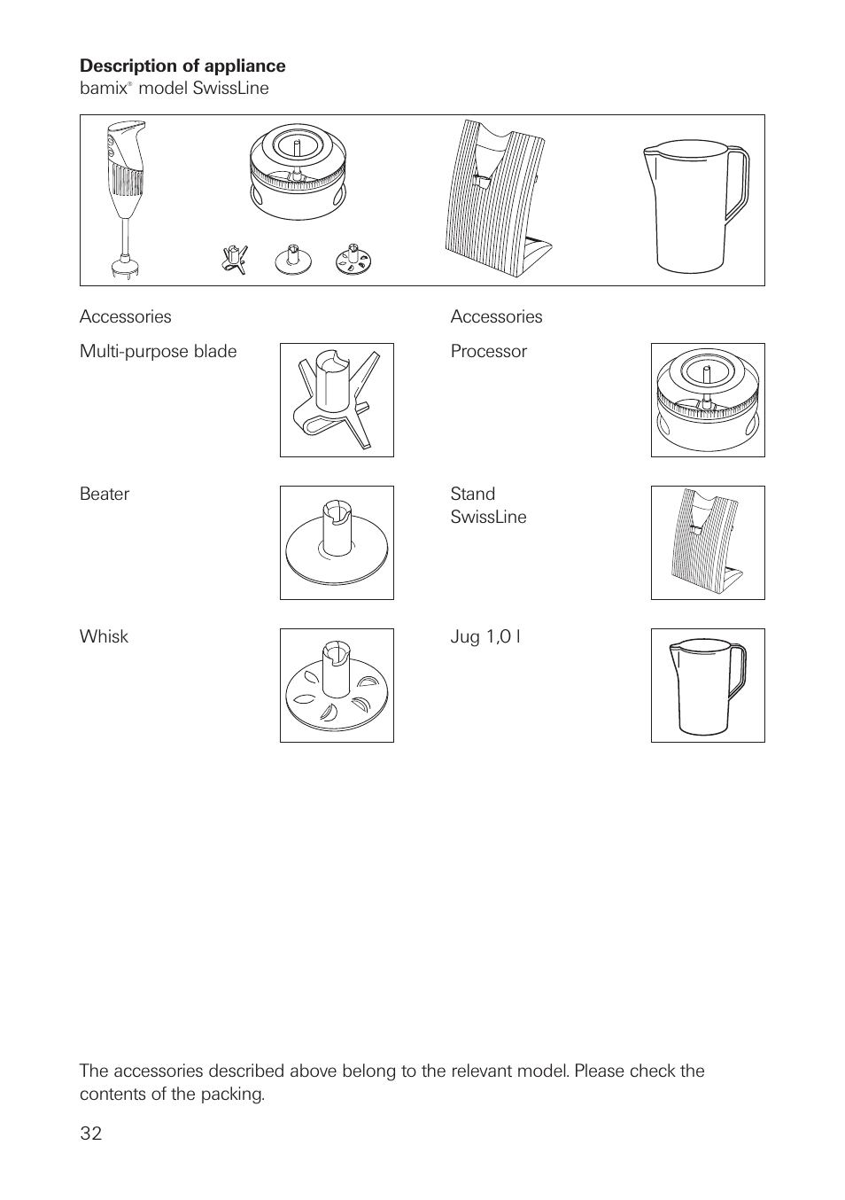 bamix SwissLine User Manual | Page 32 / 40