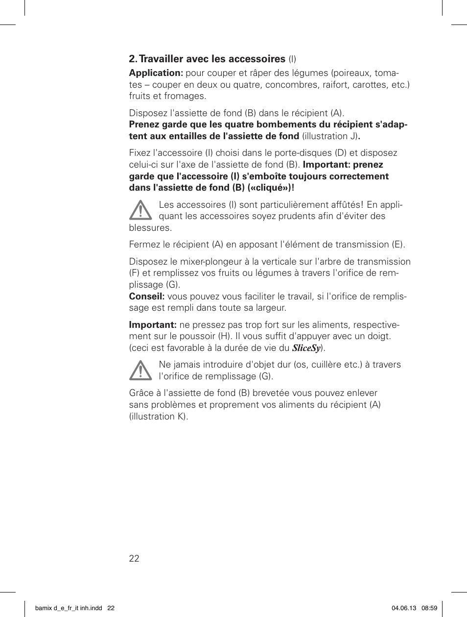 bamix SliceSy User Manual | Page 24 / 34