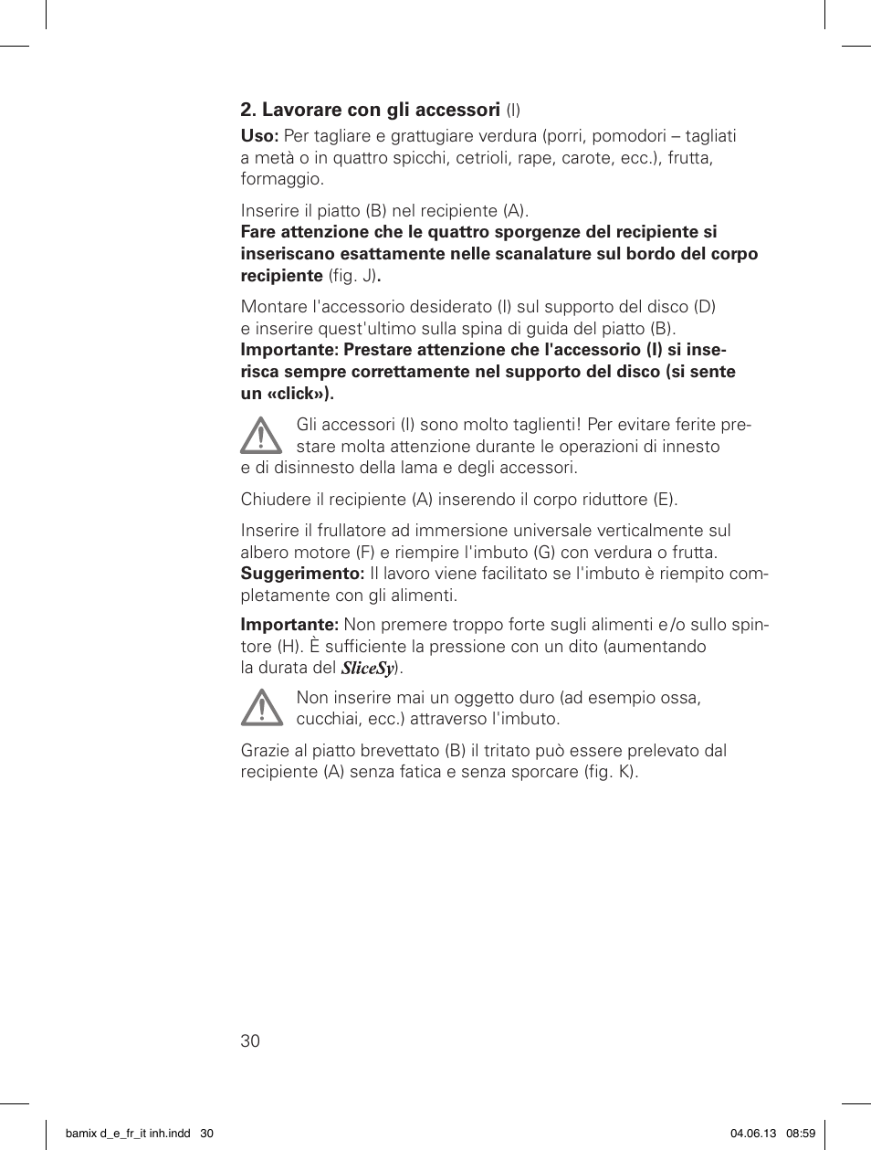 bamix SliceSy User Manual | Page 32 / 34