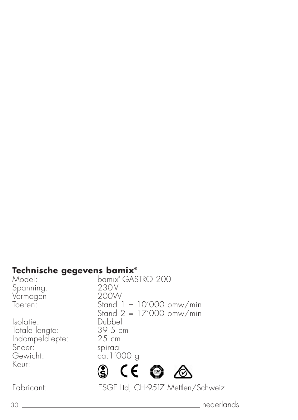 bamix Gastro 200 User Manual | Page 30 / 44