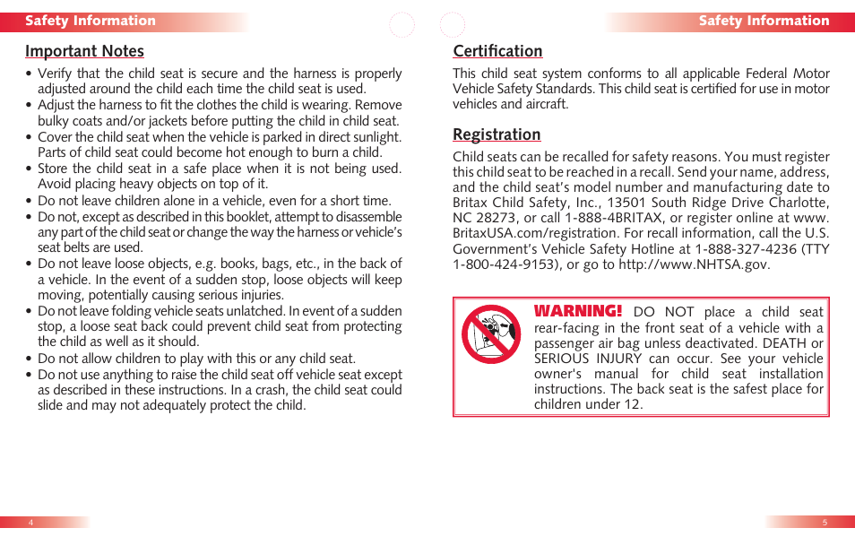Britax Roundabout User Manual | Page 4 / 22