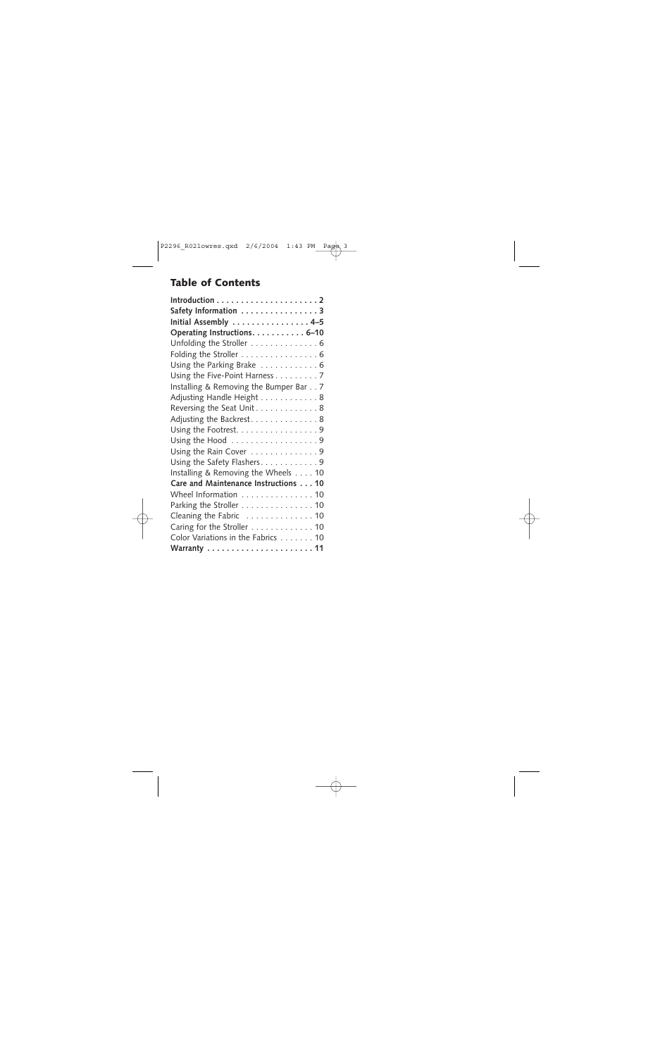 Britax Y2K 03.A User Manual | Page 3 / 14