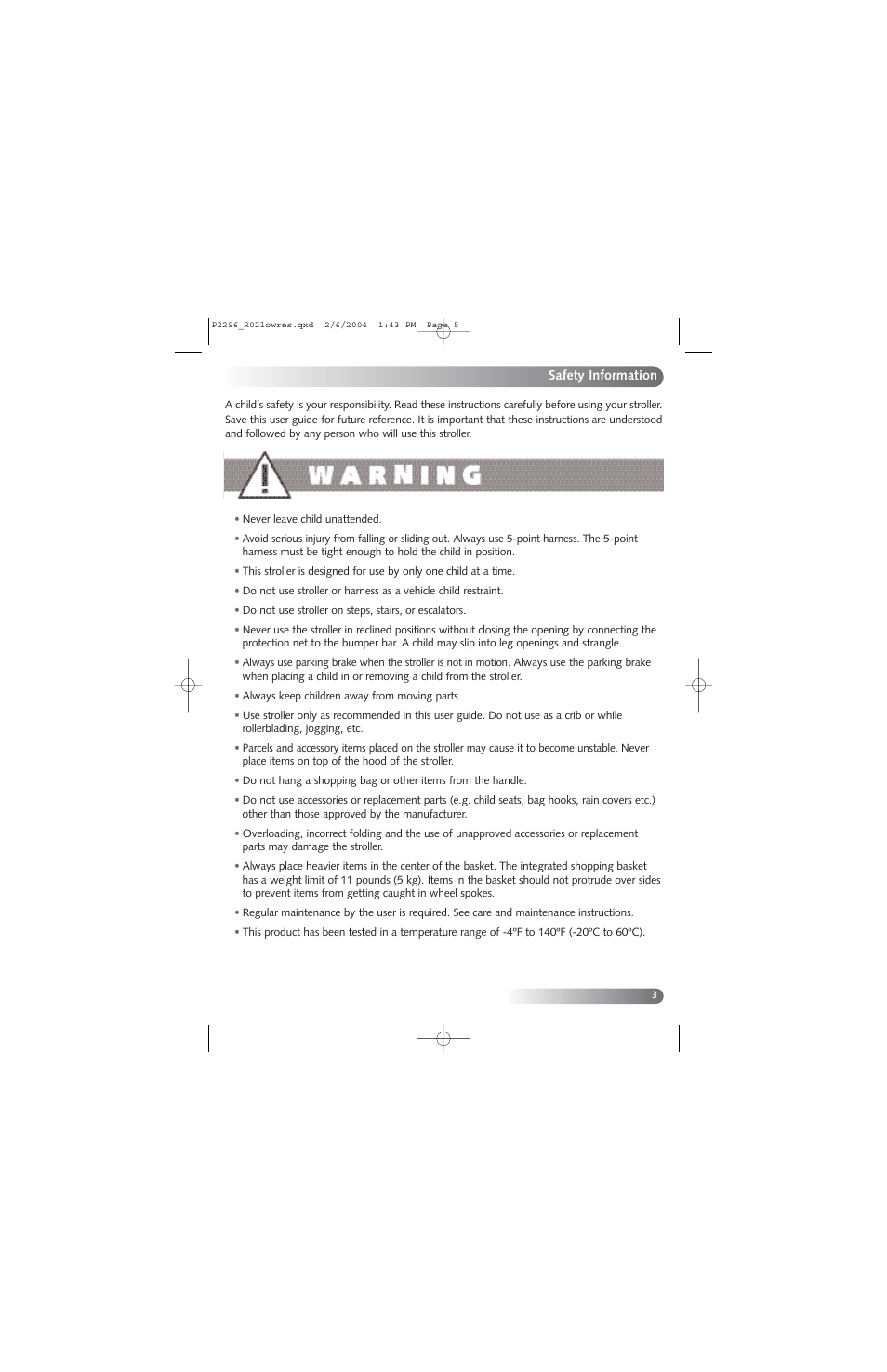 Britax Y2K 03.A User Manual | Page 5 / 14