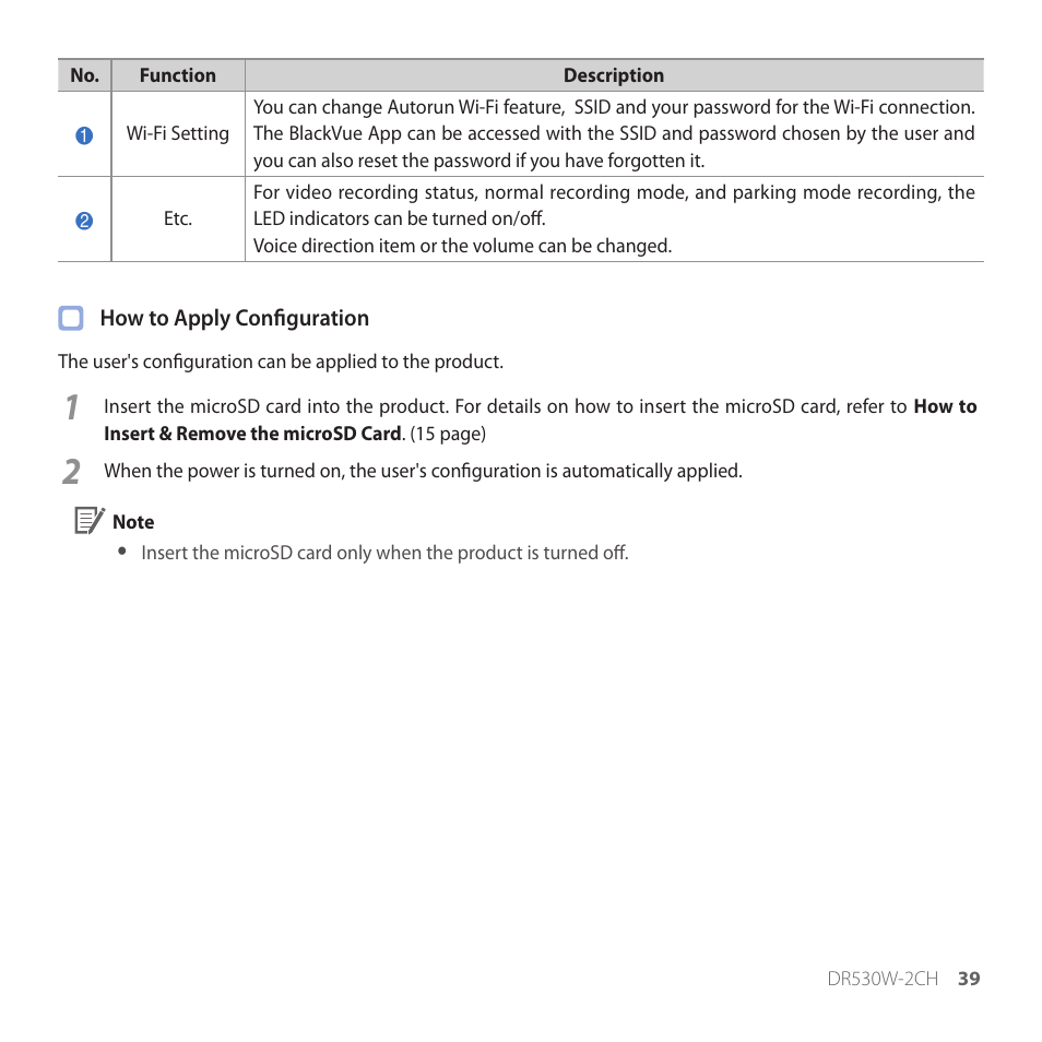 BlackVue DR530W-2CH V3.01 User Manual | Page 39 / 48