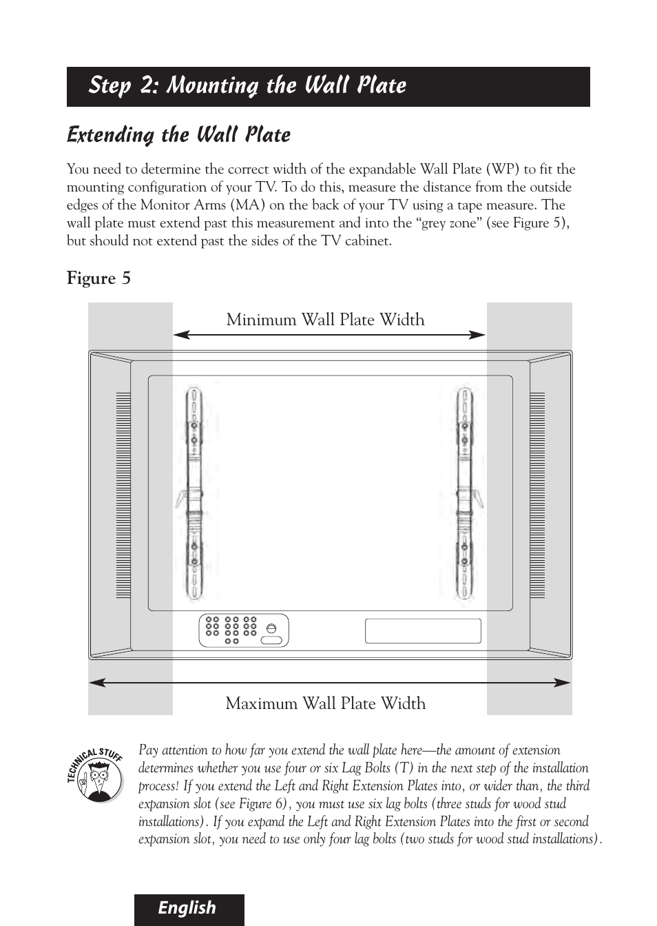 Step 2: mounting the wall plate, Extending the wall plate | Bell'O 8335 User Manual | Page 11 / 23