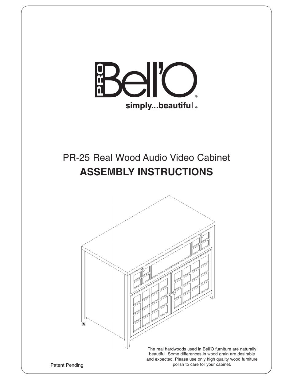 Bell'O PR-25 User Manual | 16 pages