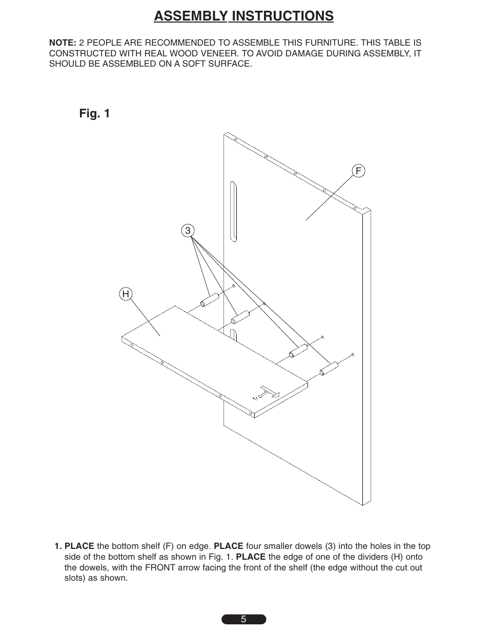 Assembly instructions, Fig. 1 | Bell'O PR-25 User Manual | Page 5 / 16