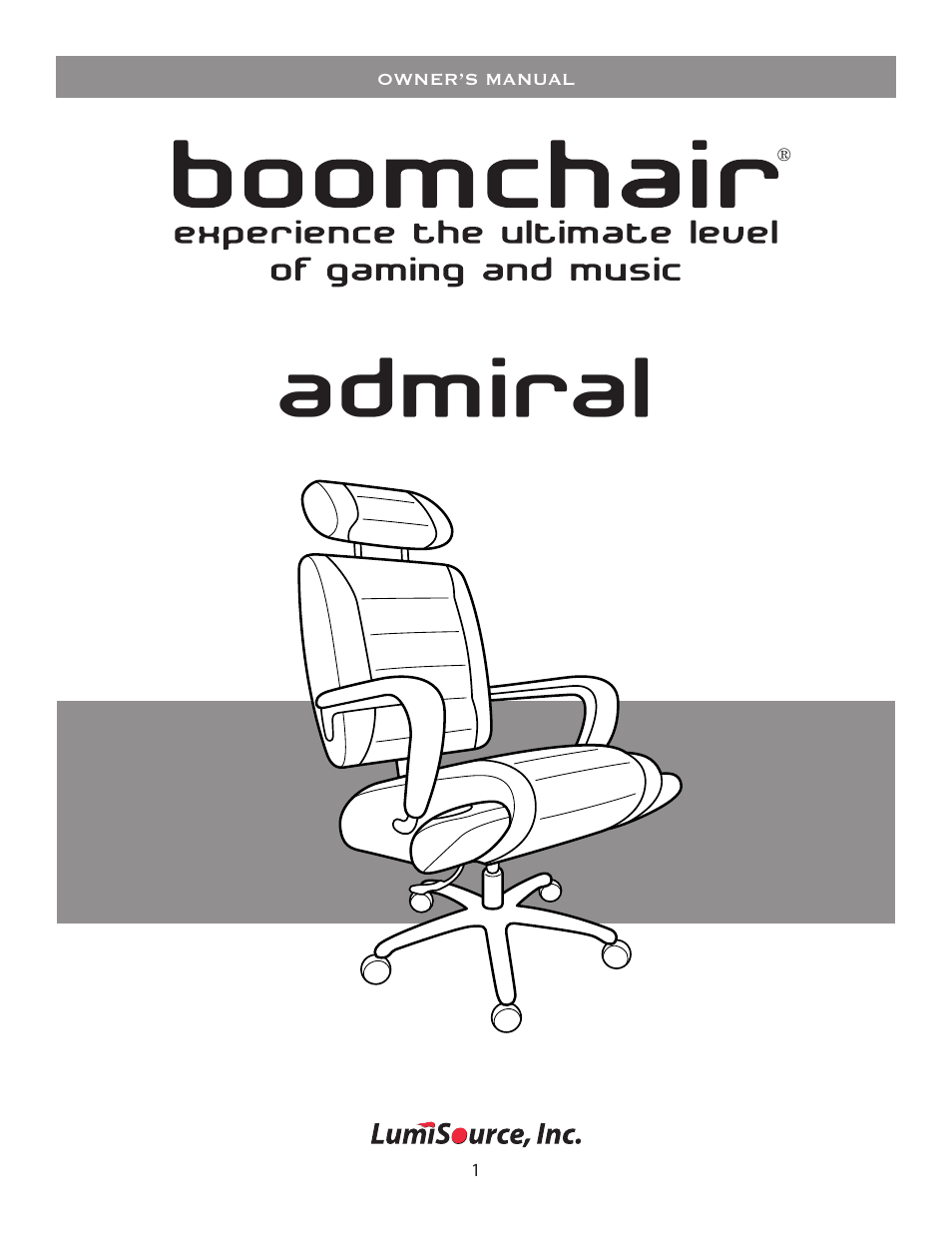 BoomChair Admiral User Manual | 6 pages