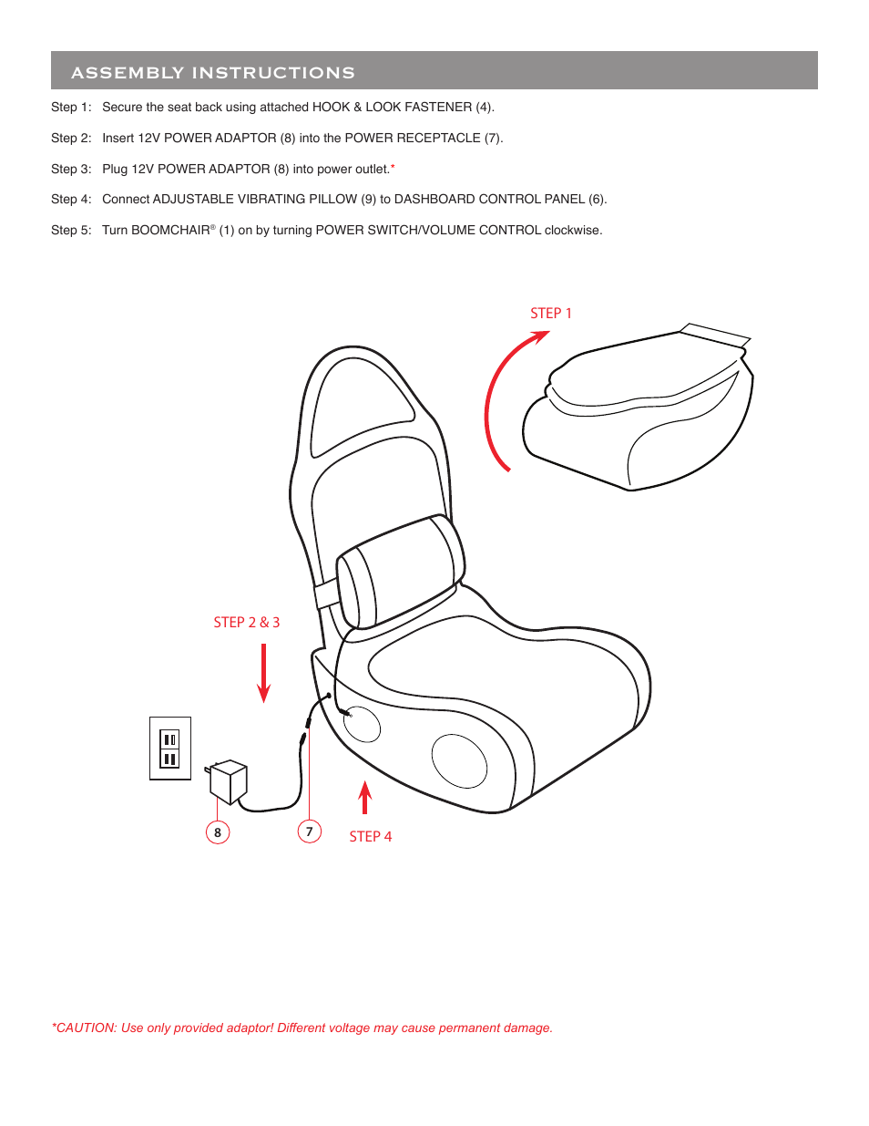 Assembly instructions | BoomChair BRK User Manual | Page 4 / 8