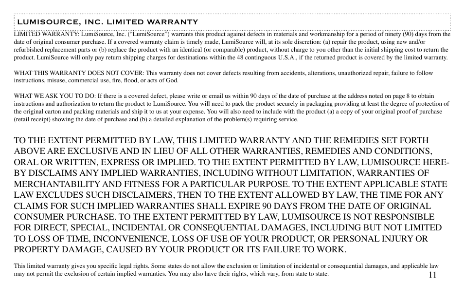 BoomChair 2.0 User Manual | Page 11 / 12