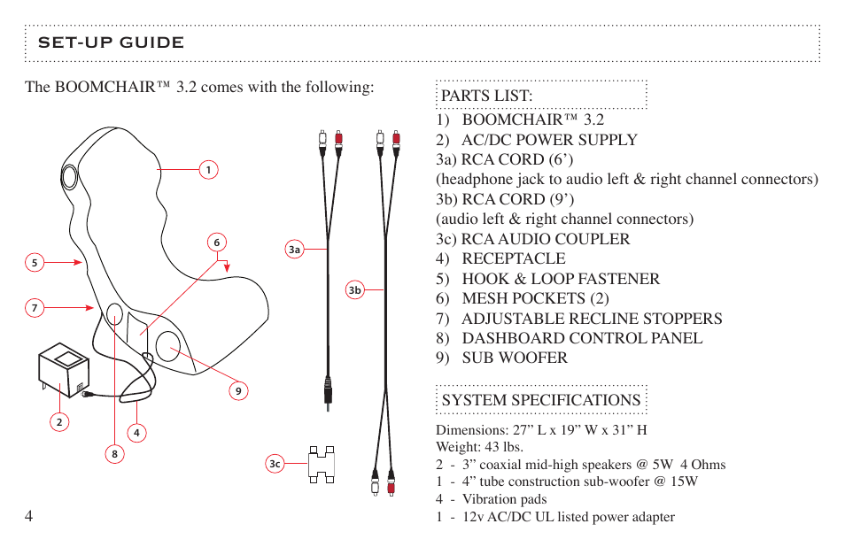 Set-up guide | BoomChair 3.2 User Manual | Page 4 / 12