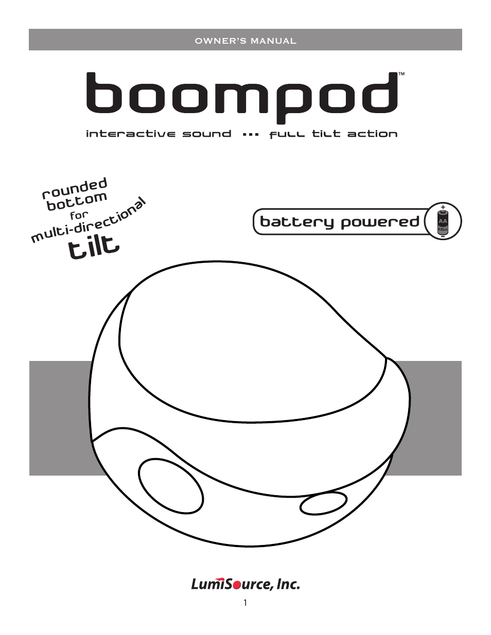 BoomChair BoomPod - Standard User Manual | 8 pages