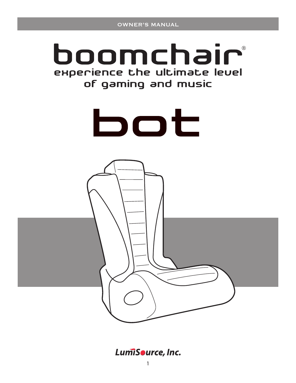 BoomChair Bot - Standard User Manual | 8 pages