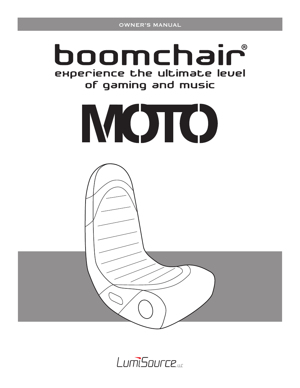 BoomChair Moto User Manual | 8 pages