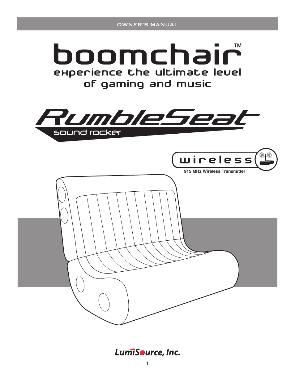 BoomChair Rumble Seat User Manual | 8 pages