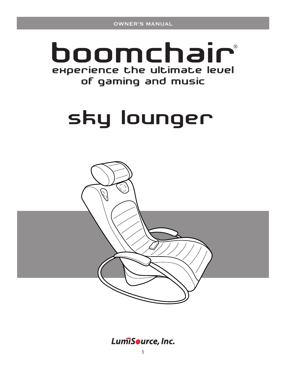BoomChair Sky Lounger - Standard User Manual | 5 pages