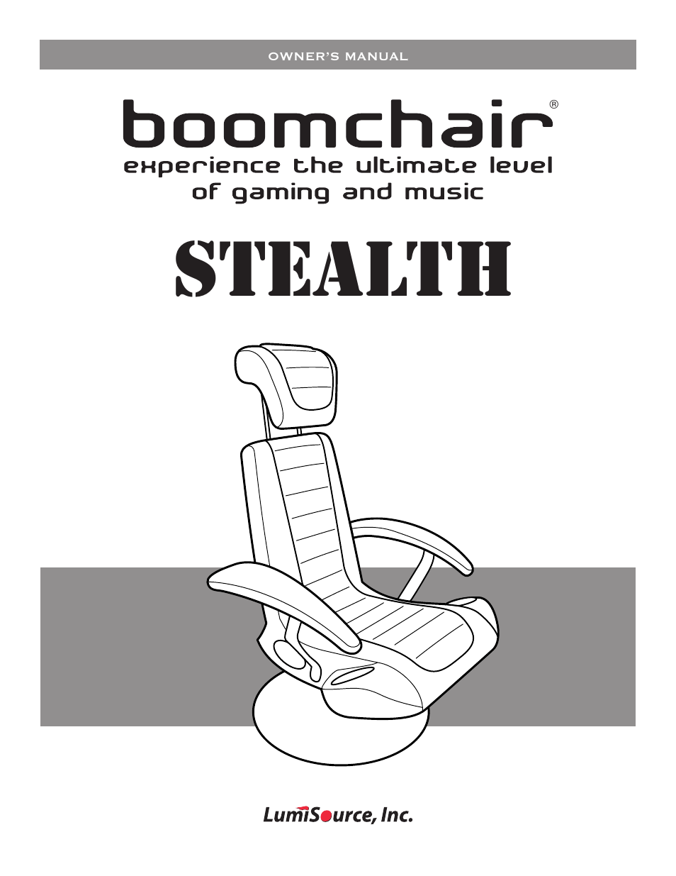 BoomChair Stealth - 1st Generation - Vibration User Manual | 8 pages