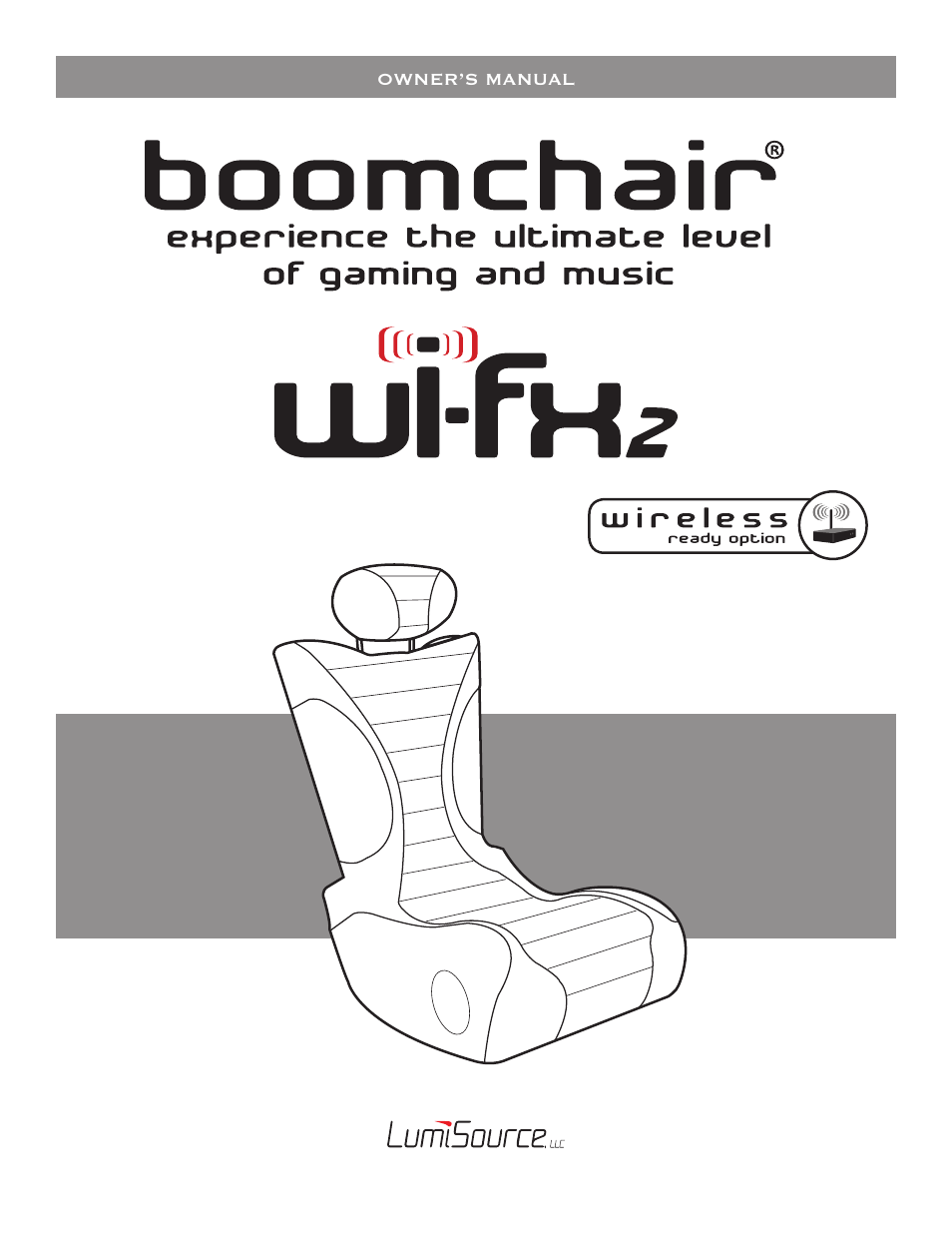 BoomChair WIFX2 User Manual | 8 pages