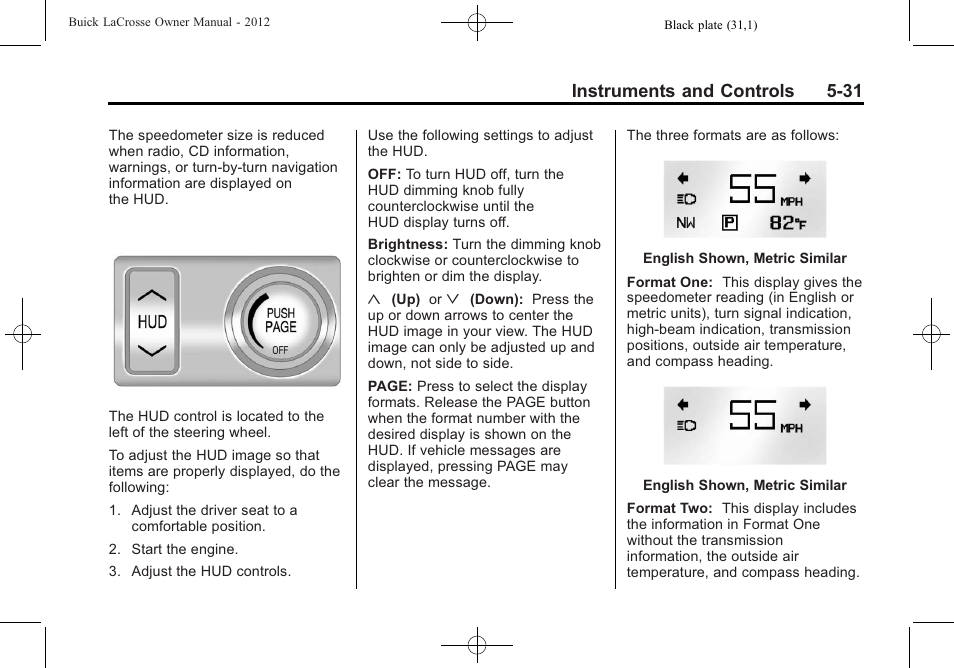 Buick 2012 LaCrosse User Manual | Page 147 / 496