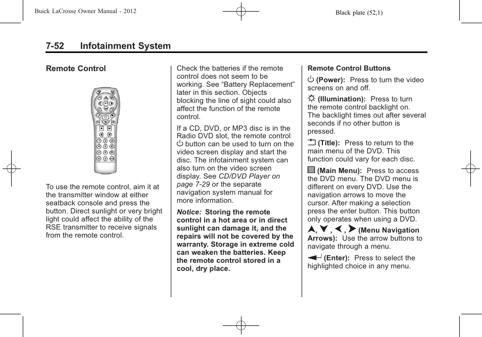 Buick 2012 LaCrosse User Manual | Page 226 / 496