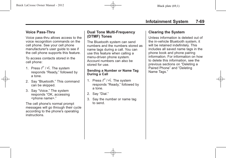 Buick 2012 LaCrosse User Manual | Page 243 / 496