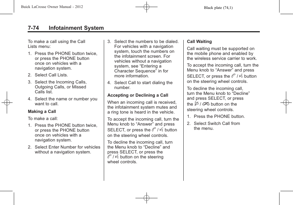 Buick 2012 LaCrosse User Manual | Page 248 / 496