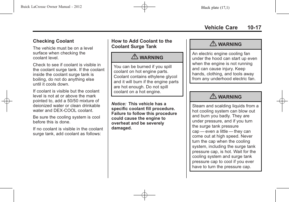 Buick 2012 LaCrosse User Manual | Page 343 / 496