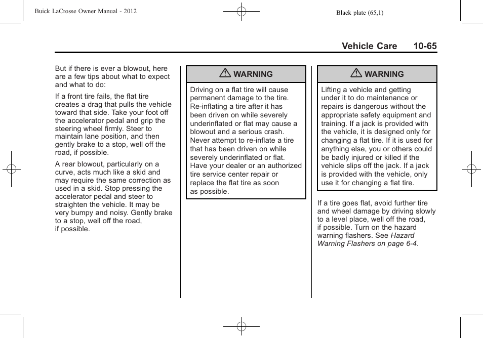 Buick 2012 LaCrosse User Manual | Page 391 / 496