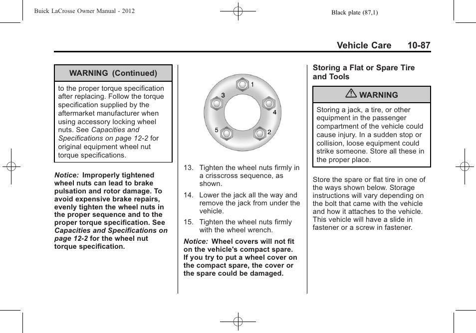 Buick 2012 LaCrosse User Manual | Page 413 / 496