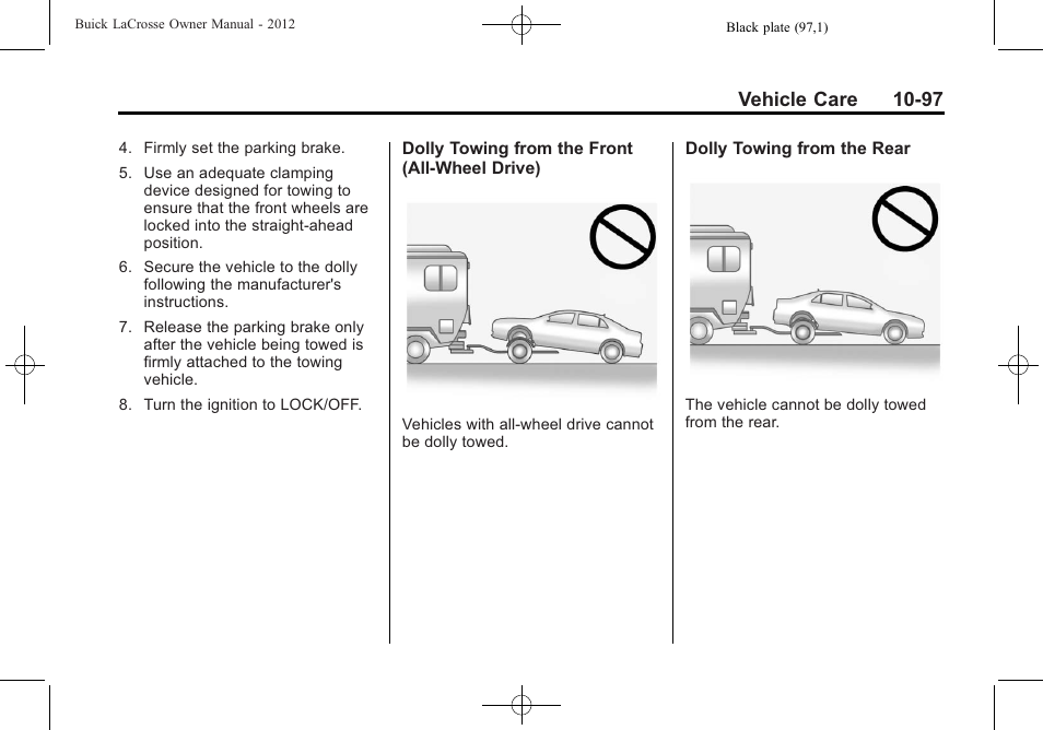 Vehicle care 10-97 | Buick 2012 LaCrosse User Manual | Page 423 / 496