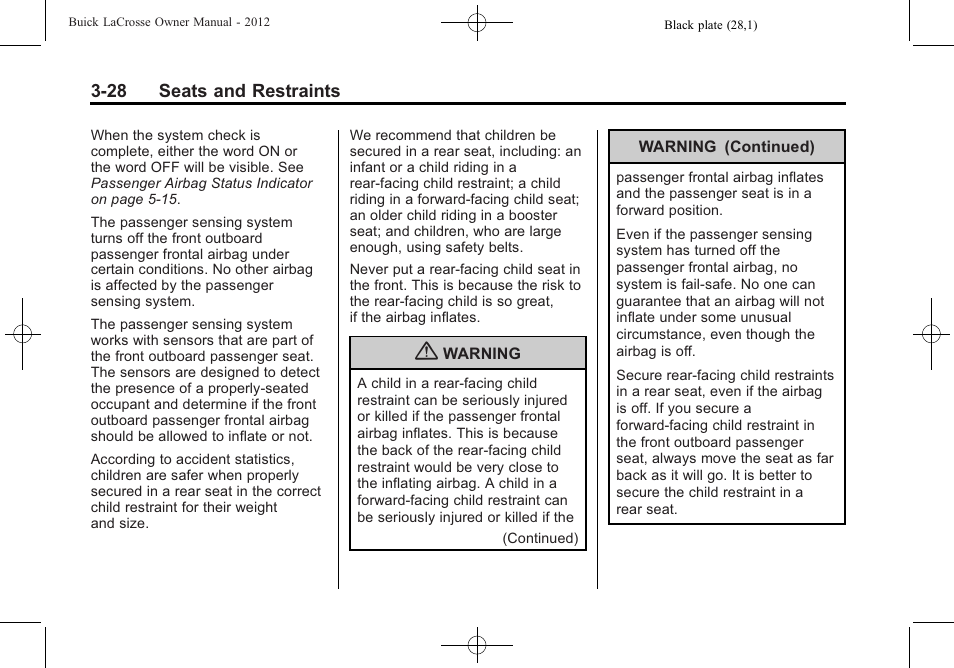 Buick 2012 LaCrosse User Manual | Page 84 / 496