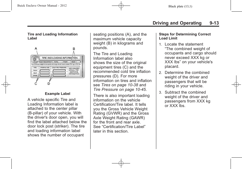 Buick 2012 Enclave User Manual | Page 267 / 474
