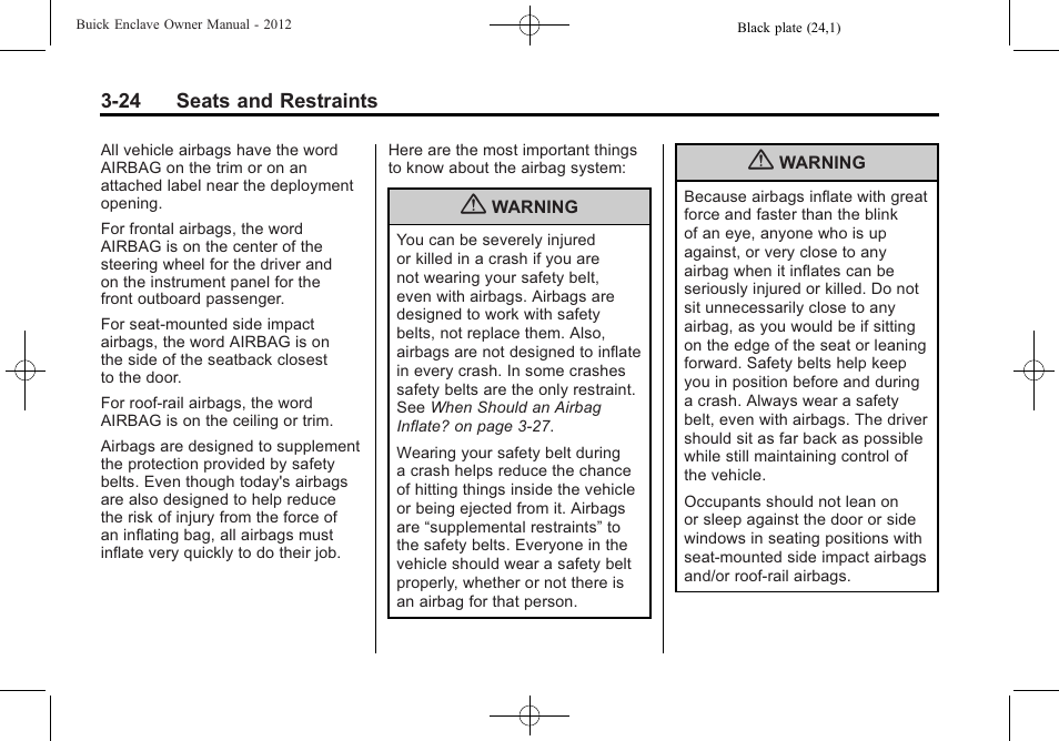 Buick 2012 Enclave User Manual | Page 78 / 474