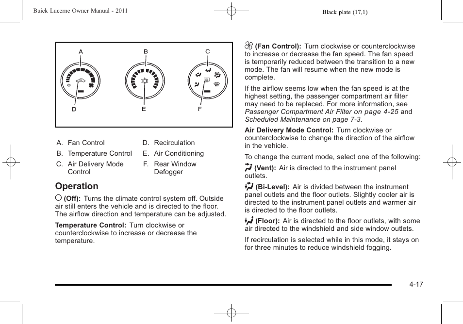 Operation | Buick 2011 Lucerne User Manual | Page 173 / 450