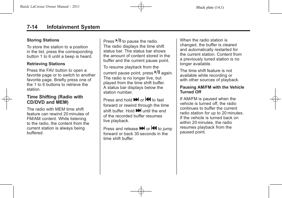 Buick 2011 Lacrosse User Manual | Page 194 / 462