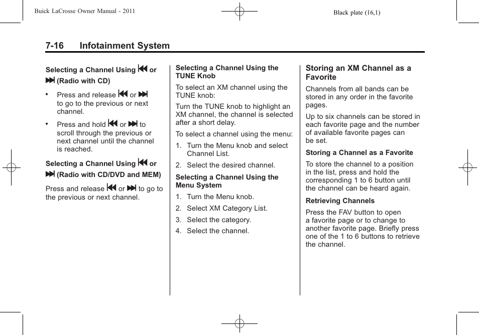Buick 2011 Lacrosse User Manual | Page 196 / 462