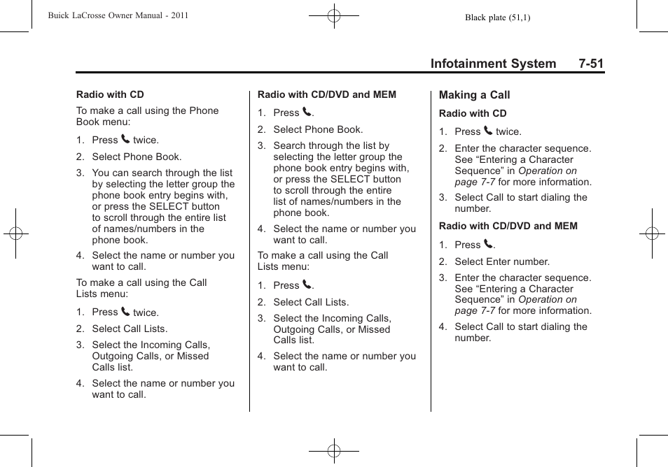 Buick 2011 Lacrosse User Manual | Page 231 / 462