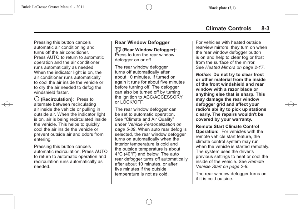 Buick 2011 Lacrosse User Manual | Page 243 / 462