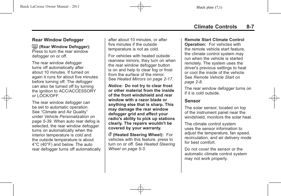Buick 2011 Lacrosse User Manual | Page 247 / 462