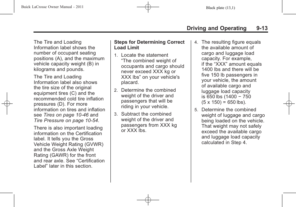 Buick 2011 Lacrosse User Manual | Page 263 / 462