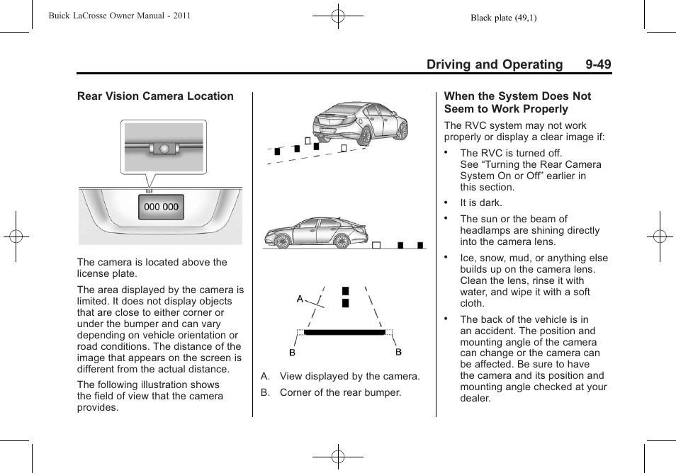 Driving and operating 9-49 | Buick 2011 Lacrosse User Manual | Page 299 / 462